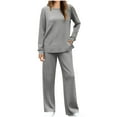 thumbnail image 1 of HaiMao Two Piece Sets for Women Sweatsuit Drawstring Cargo Jogger Sets with Pockets Airport Outfits Fall Tracksuit Gray 10(XL), 1 of 1