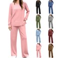 thumbnail image 1 of HaiMao Two Piece Sets for Women Clearance Sweatsuit Drawstring Cargo Jogger Sets with Pockets Airport Outfits Fall Tracksuit Wine 10(XL), 1 of 8