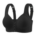 thumbnail image 1 of HaiMao Women's Post-Surgery Posture Corrector Racerback Postoperative Bra Clearance - Front Closure Adjustable Straps Wirefree Support Black XXXL(XXXL), 1 of 5