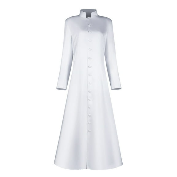 HaiMao Women's Robe Church Robe Choir Minister Clergy Pulpit Liturgical White 12(XXL)
