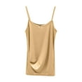 thumbnail image 1 of HaiMao Womens Spaghetti Strap Tank Top Scoop Neck Camisole Tops Loose Fit Casual Shirts Khaki L(L), 1 of 5