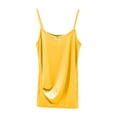 thumbnail image 1 of Hinvhai Womens Spaghetti Strap Tank Top Scoop Neck Camisole Tops Loose Fit Casual Shirts Yellow M(M), 1 of 5