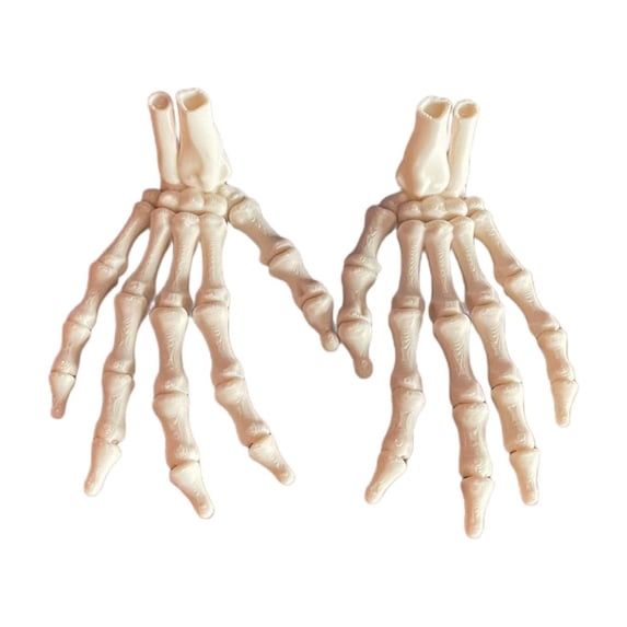 HaiSphere 3D Printed Articulated Skeleton Hand Halloween Decor, Realistic Skeleton Hand Model Novelty Creative Craft Gift for Haunted House, Party Home Office Halloween Themed Decoration,C