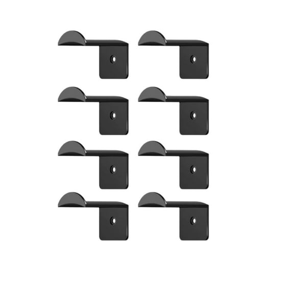 HaiSphere 8-Pack Wall Mounted Hat Hooks, Strong Adhesive Cap Holder for Baseball Caps, Cowboy Hat Rack for Room Decor and Organization, Black Finish