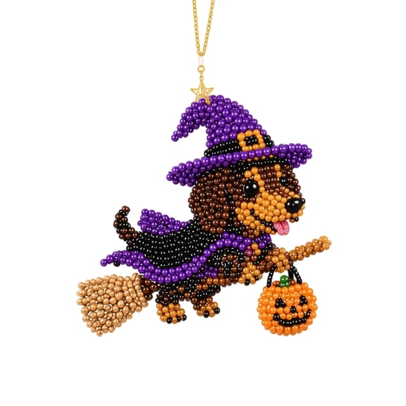 HaiSphere Beaded Animal Kit for Adults – 3D Beaded Craft Kit with Pony Beads and Elastic Cord, Fun Halloween Diamond Art Style Activity, Great Craft Kits for DIY Fans,B