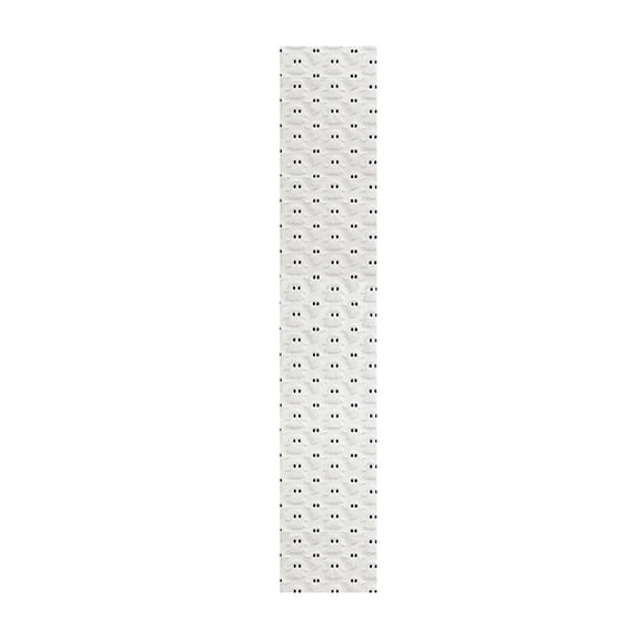 HaiSphere Halloween 3D Ghost Table Runner, Soft Fluffy White Cute Spooky Decorative Table Cover for Halloween Party, Dinner Table, Kitchen, Farmhouse Holiday Home Decoration,White-13.8*86.6in