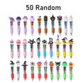 thumbnail image 1 of HaiSphere Halloween 4-in-1 Retractable Ballpoint Pens, Assorted Cute Cartoon Halloween Character Toppers, Multi-function Pens for Party Favors, Classroom Reward and Office Stationery,F-50PCS, 1 of 8