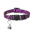 thumbnail image 1 of HaiSphere Halloween Cat Collar, Spooky Ghost Bat Moon Star Pattern Breakaway Safety Kitten Collar with Bell, Adjustable Lightweight Holiday Pet Neck Accessory for Small Cats Puppies,Purple, 1 of 3