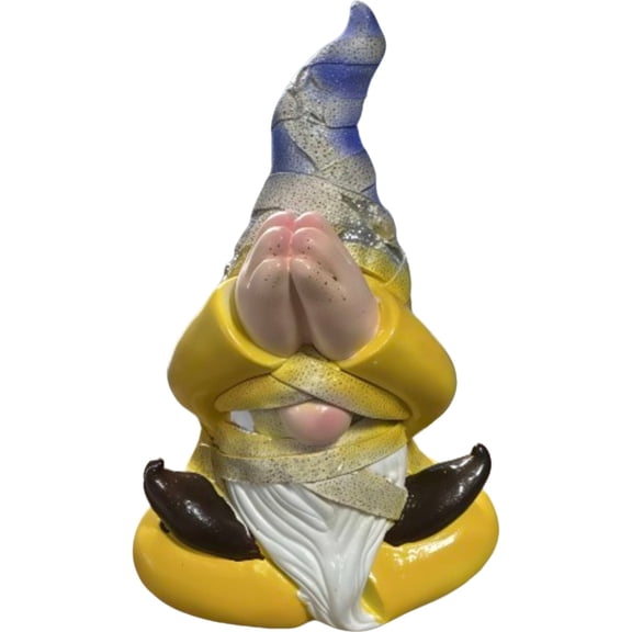 HaiSphere Halloween Resin Gnome Statue, Meditation Yoga Garden Gnome Figurine, Fall Harvest Indoor Outdoor Home Yard Desktop Decor for Halloween Party Decoration,A