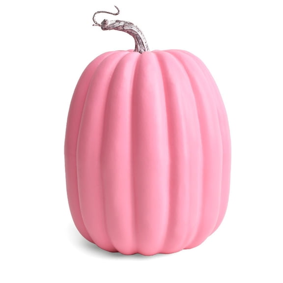 HaiSphere Pink Artificial Faux Pumpkin, Farmhouse Rustic Style Halloween Fall Thanksgiving Decoration, Pastel Pink Pumpkin for Table Centerpiece Kitchen Shelf Home Party Decor,Pink