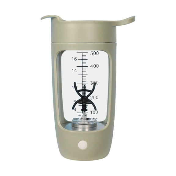 HaiSphere Protein Powder Shaking Cup with USB Charging, Large Capacity High-Power Scale Mixing Cup, Automatic Stirring for Shakes and Coffee, Ideal for Fitness Enthusiasts and Daily Use,Green