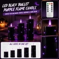 thumbnail image 1 of HaiSphere Purple Flameless Candle in Black Bullet Shape - Halloween Lamp for Bar Wedding Table, Essential Halloween Decorations and Halloween Party Decorations,A, 1 of 8