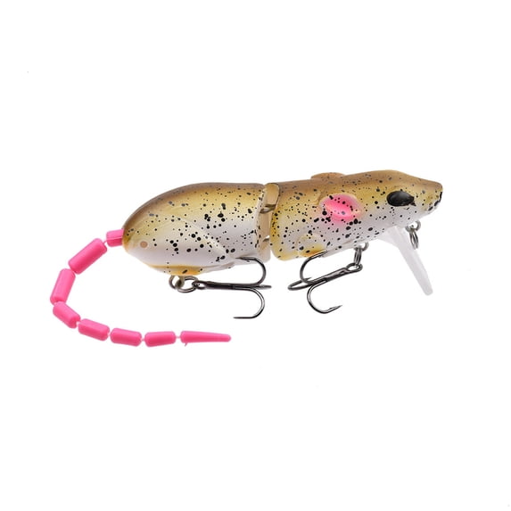 HaiSphere Topwater Fishing Lures for Bass, Whopper Plopping Style with Floating Rotating Tail, Realistic Mouse Frog Bait for Bass Trout in Freshwater and Saltwater,G
