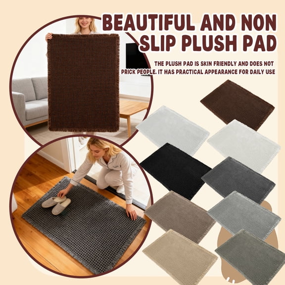 HaiSphere Waffle Weave Bathroom Mat 17x24 Inch Non-Slip Absorbent Toilet Rug Quick-Drying Door Mat for Bedroom Entryway Washable Household Carpet Gray One Size