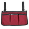 thumbnail image 1 of HaiSphere Wheelchair Side Pouch and Storage Bag, Hanging Organizer Bag for Wheelchair Accessories, Portable Pouch for Medical Supplies and Personal Items,Wine, 1 of 6