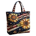 thumbnail image 1 of HaiXin Hub Vintage Quilted Tote Bag, USA 250th Anniversary Patriotic Handbag for Women, Independence Day Commute Shopping Bag, 1 of 4
