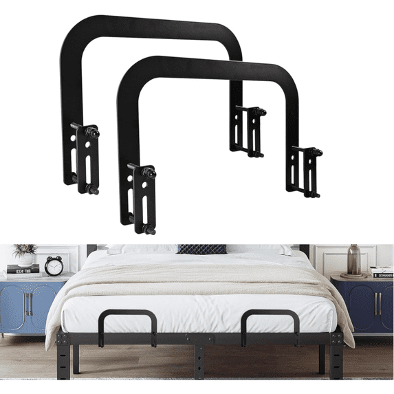 Steel Retainer Bar HaiYI 2 Pack Non- Mattress Grippers for Metal Bed Frame, Heavy Duty ...