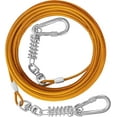 thumbnail image 1 of HaiYUAN Dog Tie Out Cable 10/15/20/25/30FT Dog Run Cable Rosy Pink/Blue/Purple/Silver/Red/Green/YellowTie Out Cable for Large Dogs Heavy Duty for Outside Hold Large Dogs Up to 250LBS, 1 of 9