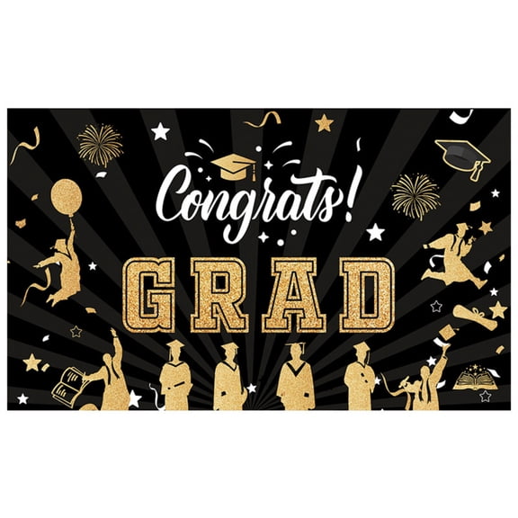 Haiamaoyi Graduation Background Cloth 2026 Graduation Party Backdrop Banner Congrats Grad Large Reusable Polyester Photography Background for Ceremony Decoration