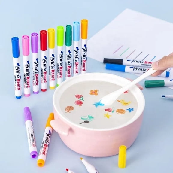Haiamaoyi Water Floating Pen Magical Ink Pens With Spoon Floating Color Water Painting Floating Chalk Art Drawing Set For Kids 2ml