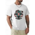 thumbnail image 1 of Haida Tlingit Native Raven Totem Pacific Northwest Art Unisex T-Shirt, 1 of 2