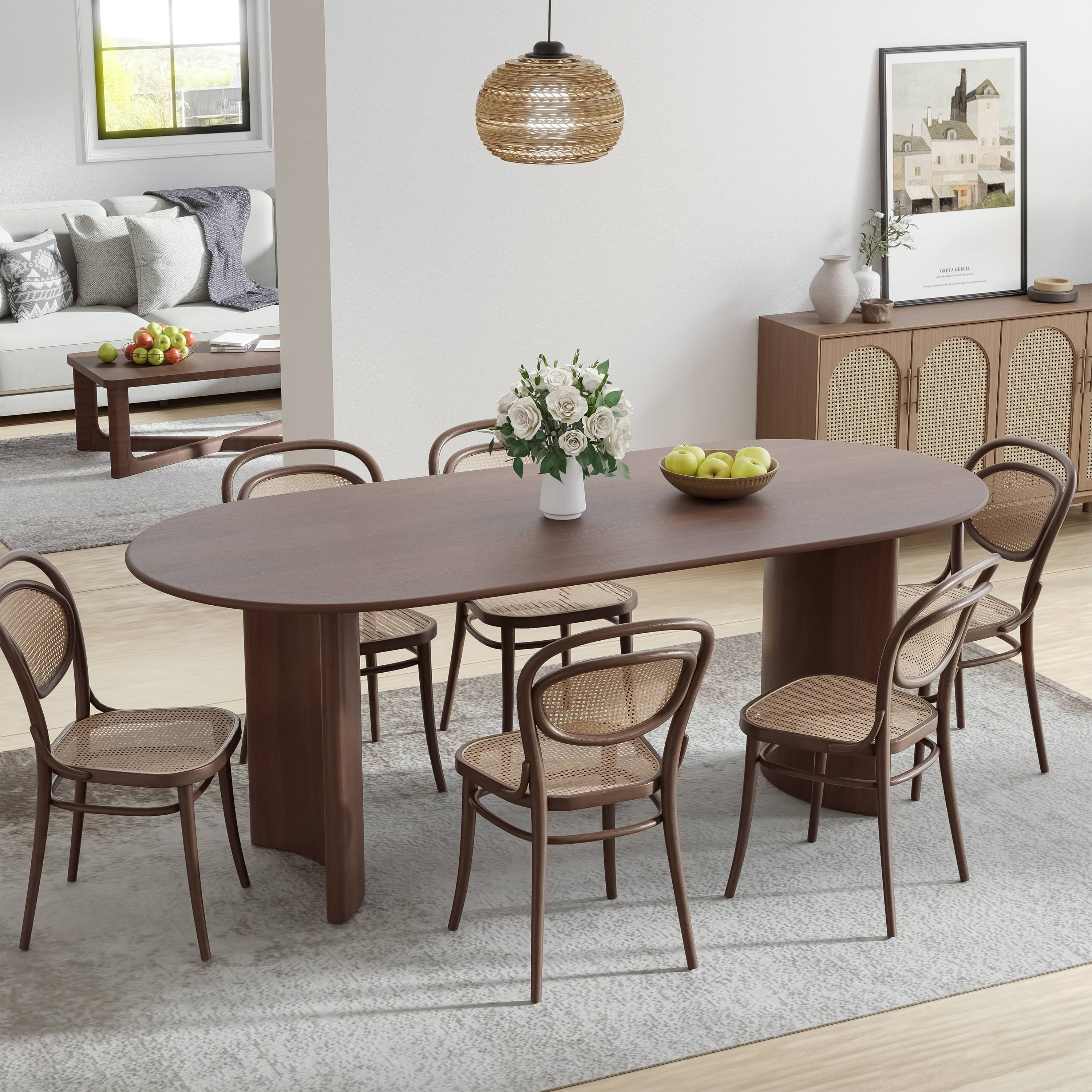 Free Shipping! Dovelina Haiden 67x33.5 Solid Wood Oval Dining Table ...