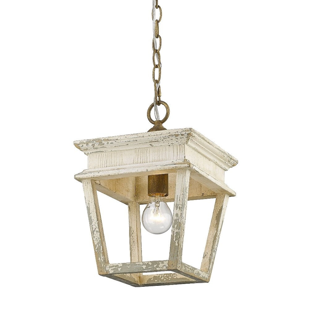 Haiden Distressed Light Grey and Bronze Mini Pendant