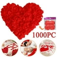 thumbnail image 1 of Haidf 1000Pcs Silk Rose Petals, Artificial Rose Flower Petals, Fake Flower Petals for Valentines Day Romantic Night Wedding Proposal Anniversary Engagement Party Decorations, Red, 1 of 9