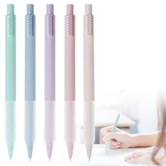 Haidf 1Pc Gel Pens, 0.5mm Retractable Quick Dry Black Ink Pens, Fine Point Smooth Writing Pens for Journaling and Note Taking, Aesthetic Pens, No Bleed, Home Office Classroom Supplies, Random Color