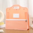 thumbnail image 1 of Haidf 1Pc Vertical Expanding File Folder, Plastic File Organizer with Zipper and Label Pocket, Portable Document Receipt Organizer, Home Office School Supplies, A4 Letter Size, 13.6" x 13", Orange, 1 of 9