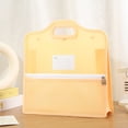 thumbnail image 1 of Haidf 1Pc Vertical Expanding File Folder, Plastic File Organizer with Zipper and Label Pocket, Portable Document Receipt Organizer, Home Office School Supplies, A4 Letter Size, 13.6" x 13", Yellow, 1 of 9