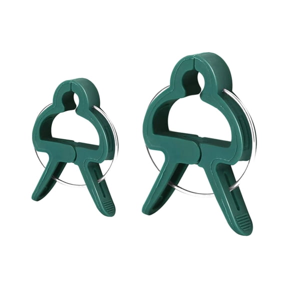 Haidf 20Pcs Plant Clips for Climbing Plants, Reusable Garden Clips for Supporting Plant Stems, Stalks and Vines, Gentle Plant Support Clips for Trellis, Bamboo Stakes and Tomato Cage, 1.8", Green