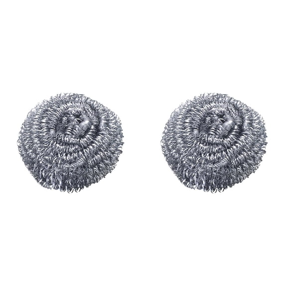 Haidf 2Pcs Steel Wool Scrubber, Stainless Steel Scrubber, Multi-Purpose Metal Scrubber for Washing Dishes, Pots, Pans, Sinks, Grills and Ovens, Kitchen Scrubber, Cleaning Supplies, 2.4"