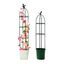 Haidf 3.1 ft Garden Trellis for Climbing Plants Outdoor, Metal Obelisk Trellis, Clematis Trellis for Potted Plants, Wisteria, Grape Vine, Rose, Vegetable, Pea, and Cucumber, Plant Trellis