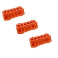 thumbnail image 1 of Haidf 3Pcs Flip Top Chicken Feeder, 12 Holes Poultry Feeding Tray with Hinged Lid, Multipurpose Poultry Feeder for Pigeon, Quails, Ducklings Birds, and Duck, Farm Chick Feeder, 7.9"L x 3.5"W, Red, 1 of 3