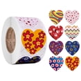thumbnail image 1 of Haidf 500Pcs Heart Stickers, 1" Valentines Day Love Heart Shaped Label Stickers Roll, Self-Adhesive Heart Sticker Roll for Mother’s Day, Envelopes, Wedding, Cards, Crafts, Scrapbooking and Gifts, 1 of 5