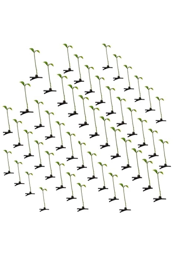50Pcs Sprout Clips, Grass Hair Clip, Bean Sprout Hair Clip for Kids Girls Women Lady, Plant Hair Clips for Home School Party Headwear, Funny Plant Barrette, Green