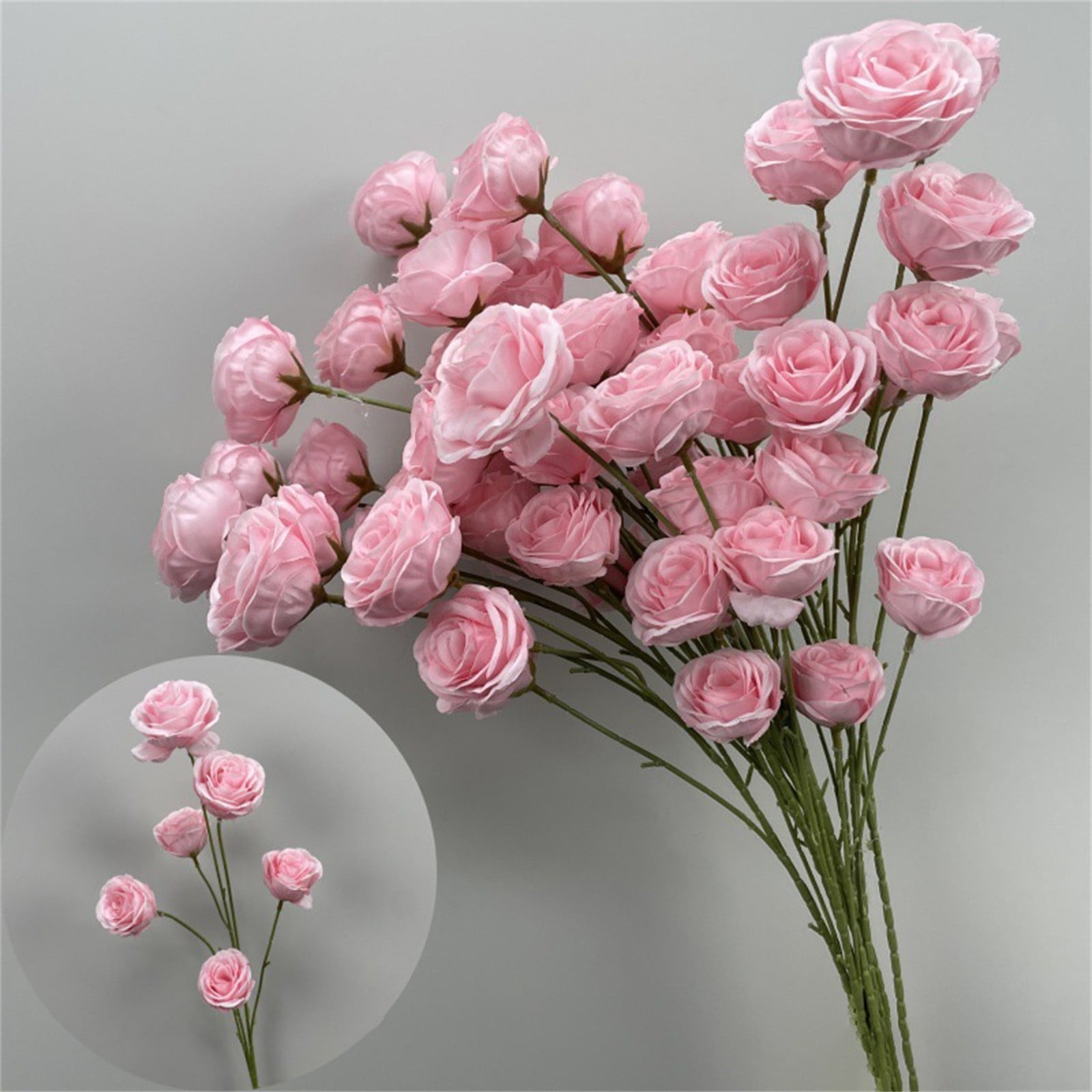 Haidf 6 Heads Roses Artificial Flowers, Realistic Artificial Roses with — free download