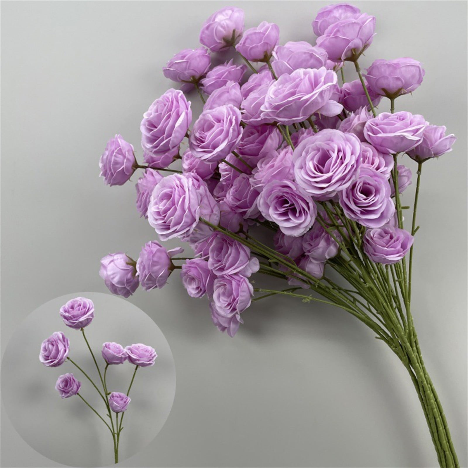 Haidf 6 Heads Roses Artificial Flowers, Realistic Artificial Roses with — free download