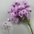 thumbnail image 1 of Haidf 6 Heads Roses Artificial Flowers, Realistic Artificial Roses with Stems, Fake Silk Roses for Wedding Centerpiece Arrangements DIY Bridal Bouquet Valentines Day Decorations, 31.1", Light Purple, 1 of 7