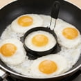 thumbnail image 1 of Haidf Egg Rings, Stainless Steel Round Egg Cooker Ring with Silicone Handle, Non-Stick Egg Ring Mold for Cooking, Frying Eggs, Omelette, Muffins and Breakfast Sandwiches, Pancake Mold, 3.6", 1 of 4