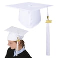 thumbnail image 1 of Haidf Graduation Cap, Unisex Adult Matte Graduation Hat with 2026 Tassel Year Charm, Grad Cap for High School and Bachelor, White, 1 of 9