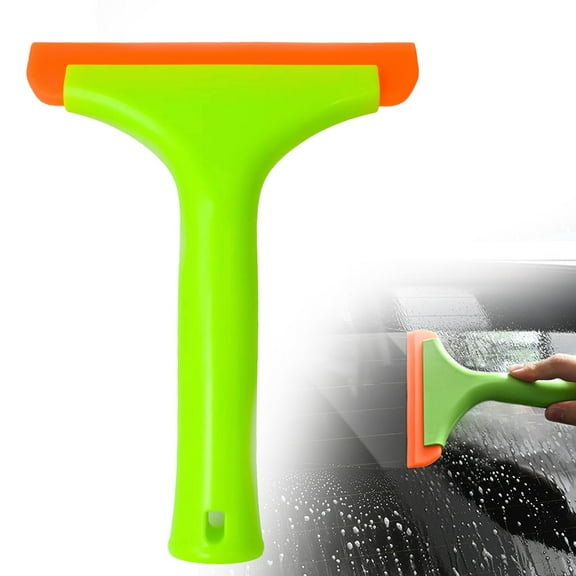 Haidf Shower Squeegee for Glass Doors, Small Plastic Squeegee with Hook, Multi-Purpose Mini Squeegee for Bathroom, Shower Glass, Window, Mirrors, Tiles and Car Windows, 5.9" x 7.5", Green