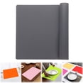 thumbnail image 1 of Haidf Silicone Placemats for Dining Table, Wipeable Waterproof Table Mats, Heat Resistant Silicone Mats for Kitchen Counter, Stain Resistant Place Mats, Countertop Protector, 15.7" x 11.8", Gray, 1 of 9