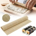 thumbnail image 1 of Haidf Sushi Rolling Mat, Non-Stick Bamboo Sushi Mat, Reusable Square Sushi Roller Mat for Making, Shaping and Molding Perfect Sushi Roll and Kimbap, Sushi Making Supplies, 9.1" x 9.1", 1 of 8
