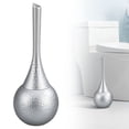 thumbnail image 1 of Haidf Toilet Brush and Holder Set, Elegant Toilet Bowl Cleaner Brush with Anti-Splash Base, Toilet Scrubber, Modern Bathroom Accessories, Deep Cleaning, Drip-Proof, Stylish Hammered Design, 1 of 9