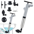 thumbnail image 1 of Haidf Toilet Plunger, High Pressure Toilet Unclogger with Real-Time Barometer, Heavy Duty Plunger for Bathroom, Sink, Kitchen, Pipe and Sewer Clogs, Toilet Auger Clog Remover Tool, Gray, 1 of 9