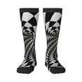thumbnail image 1 of Haiem 3D Vortex Illusion Socks, Funny Novelty Crazy Design Cotton Socks Sports Socks Knee High Socks For Men, Women,1Pairs - Gift For Working Friends, 1 of 9