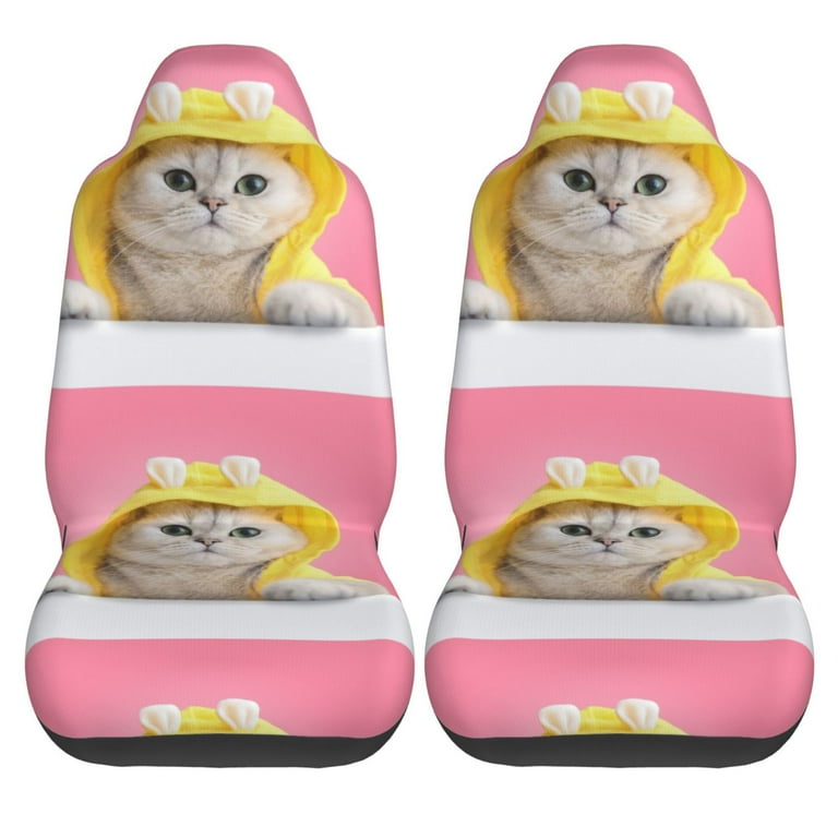 Poodle Car Seat Covers - Pink (Set of 2) Poodle Car Seat Covers - Pink (Set of 2)