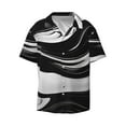thumbnail image 1 of Haiem Abstract Black White Swirls Men's Casual Shirts Short Sleeve Button Down Shirts Fashion Textured Summer Beach Shirt-3X-Large, 1 of 7
